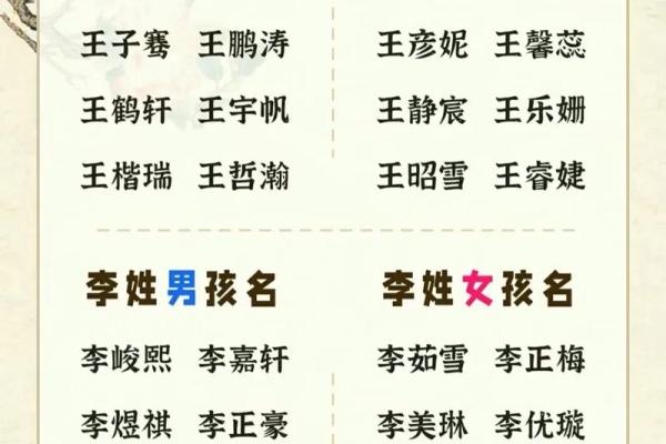 给王姓宝宝起个独特又有文化底蕴的名字