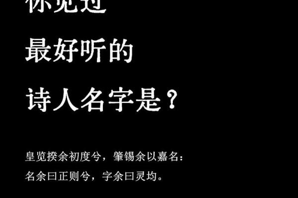 古诗词中的绝妙名字灵感探寻