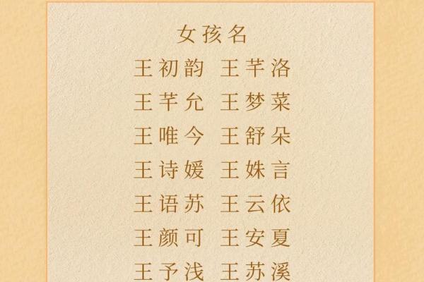 王姓宝宝起名大全：如何挑选一个寓意深远的名字