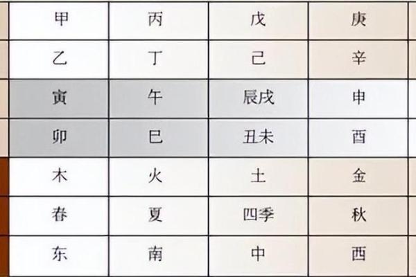 全面了解天干地支与五行对照表