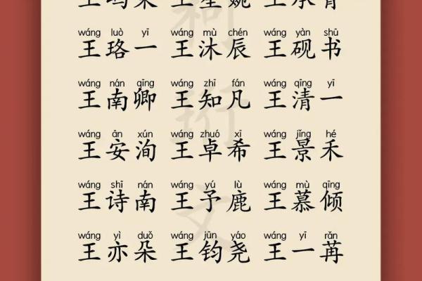 王姓男宝宝名字精选