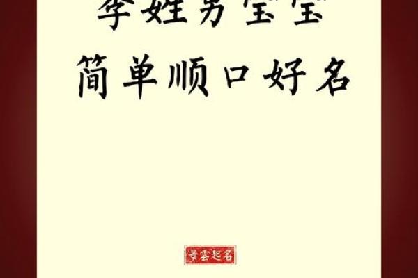 羊年男宝宝李姓创意美名推荐