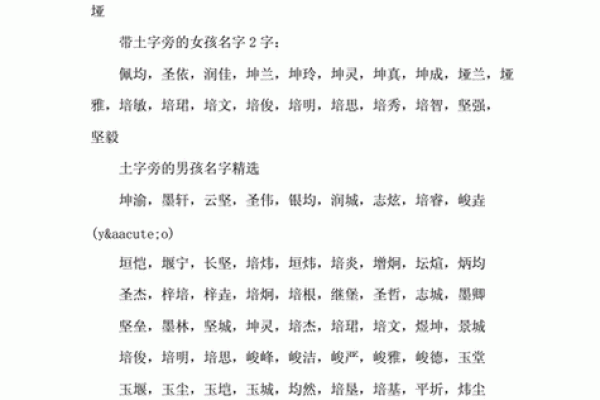 五行属土的女孩名字大全