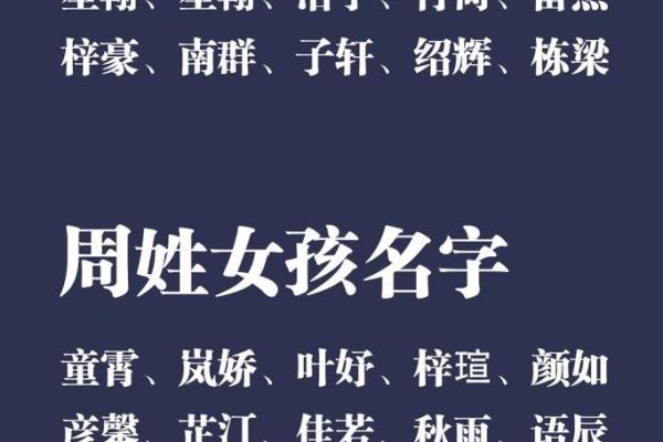 周姓男孩名字独特创意盘点