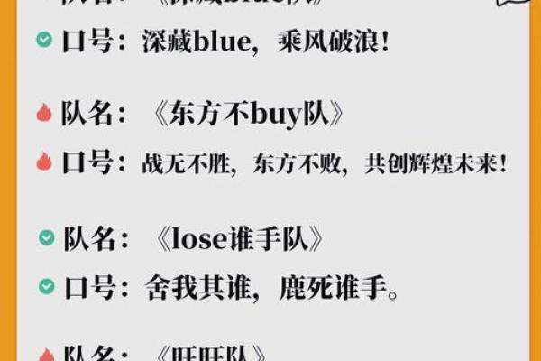 打造属于你的战队名称，让队伍更具凝聚力