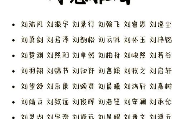 鸡年刘姓宝宝名字精选