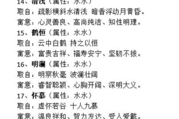 姓名如水，灵动非凡：解读水字在名字中的神奇寓愿