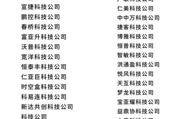 科技公司二字起名技巧与创意大全