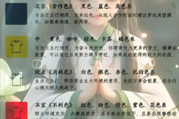 今日五行穿衣搭配推荐