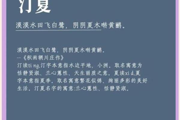 名字寓意解析大全