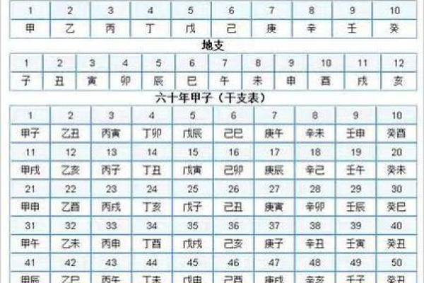 了解天干地支的排列顺序