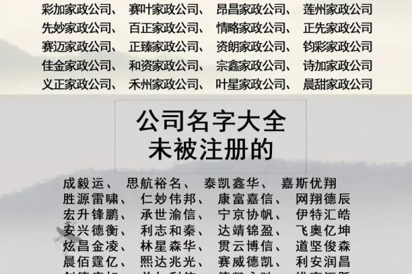企业名称用字全攻略