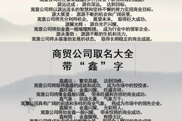企业名称用字全攻略