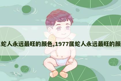属蛇人永远最旺的颜色,1977属蛇人永远最旺的颜色