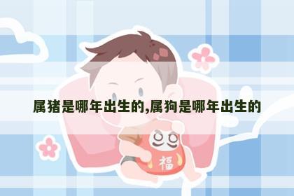 属猪是哪年出生的,属狗是哪年出生的