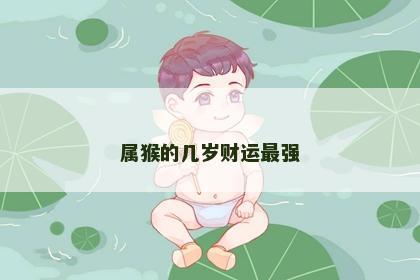 属猴的几岁财运最强