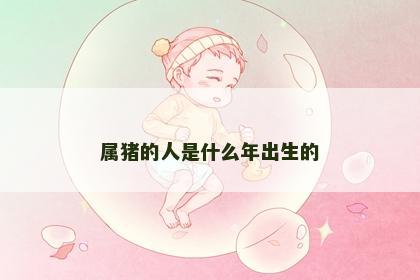 属猪的人是什么年出生的