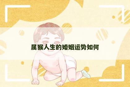 属猴人生的婚姻运势如何