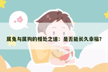 属兔与属狗的相处之道：是否能长久幸福？