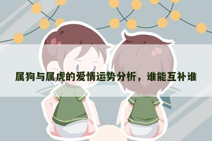 属狗与属虎的爱情运势分析，谁能互补谁