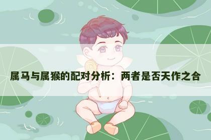 属马与属猴的配对分析：两者是否天作之合