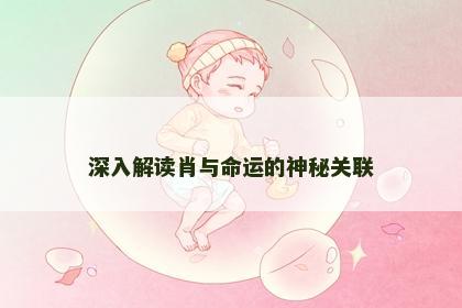 深入解读肖与命运的神秘关联