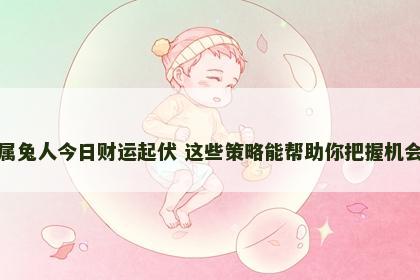 属兔人今日财运起伏 这些策略能帮助你把握机会