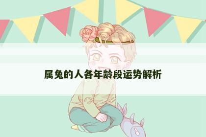 属兔的人各年龄段运势解析