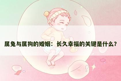 属兔与属狗的婚姻：长久幸福的关键是什么？