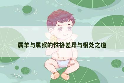 属羊与属猴的性格差异与相处之道