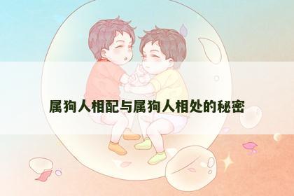 属狗人相配与属狗人相处的秘密