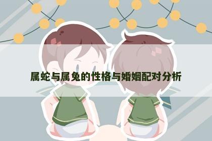 属蛇与属兔的性格与婚姻配对分析