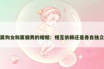 属狗女和属猴男的婚姻：相互依赖还是各自独立