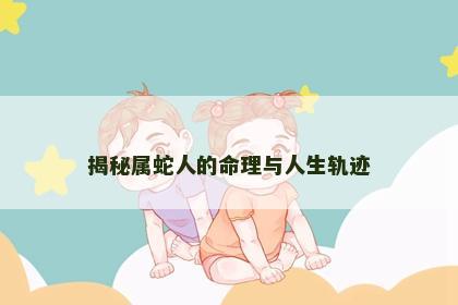 揭秘属蛇人的命理与人生轨迹