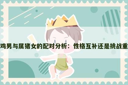 属鸡男与属猪女的配对分析：性格互补还是挑战重重