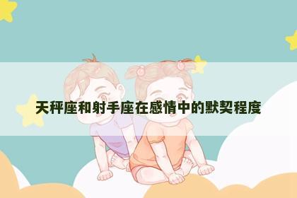 天秤座和射手座在感情中的默契程度